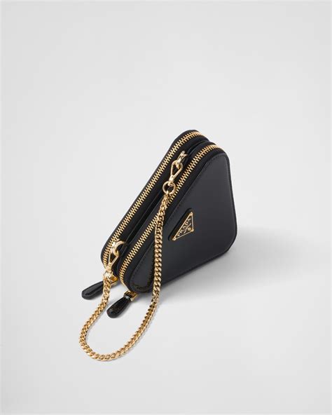 prada patent leather mini-pouch|Black Triangular Patent Leather Mini Pouch .